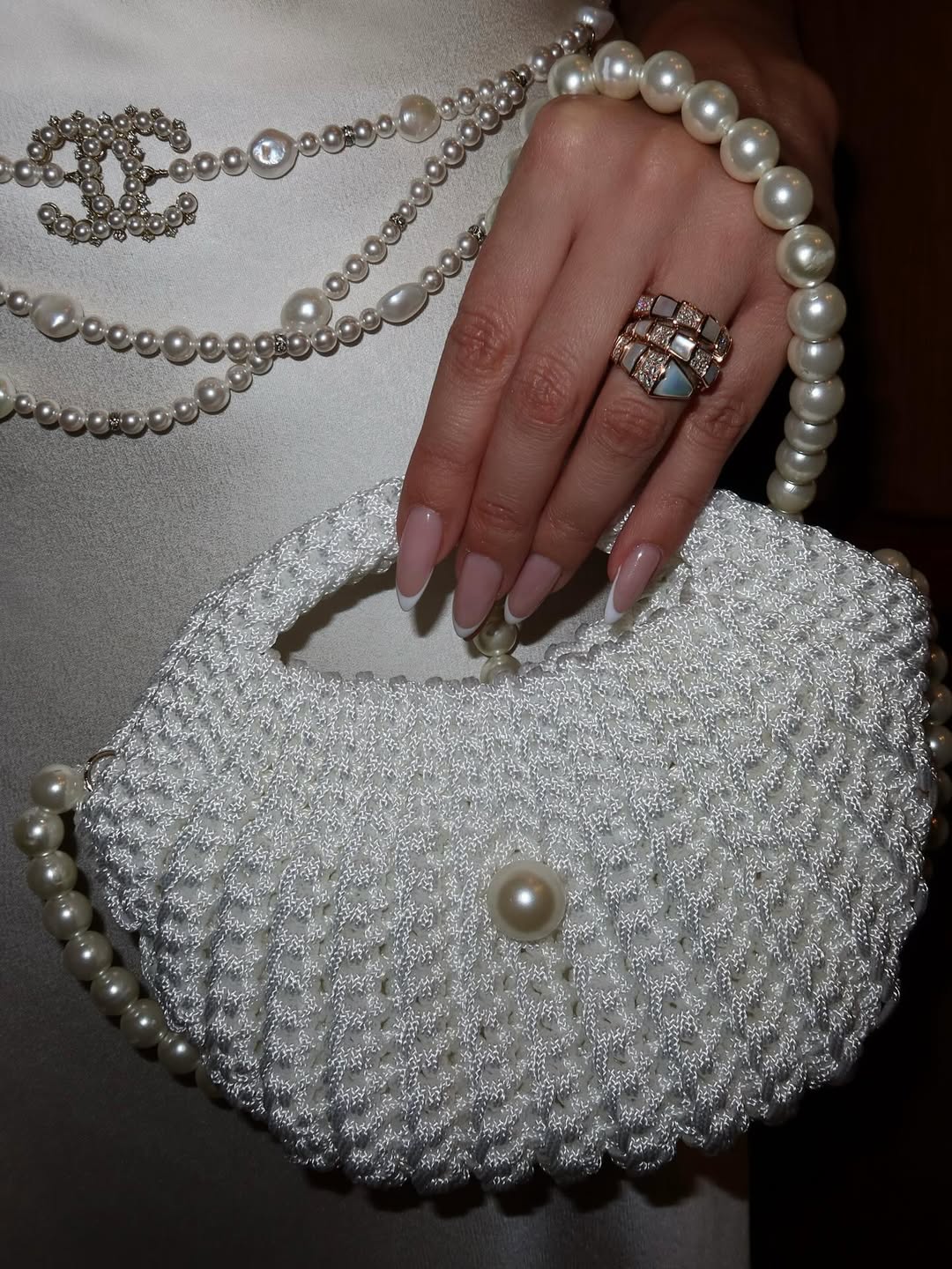 Pearl Woven Handbag