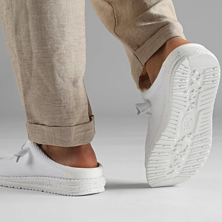 Wally Slip Stretch Sox White loafers