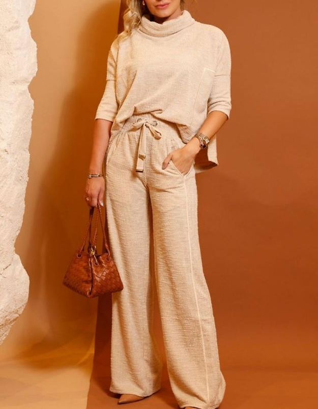 Fashion Elegant Hooded Two-piece Set