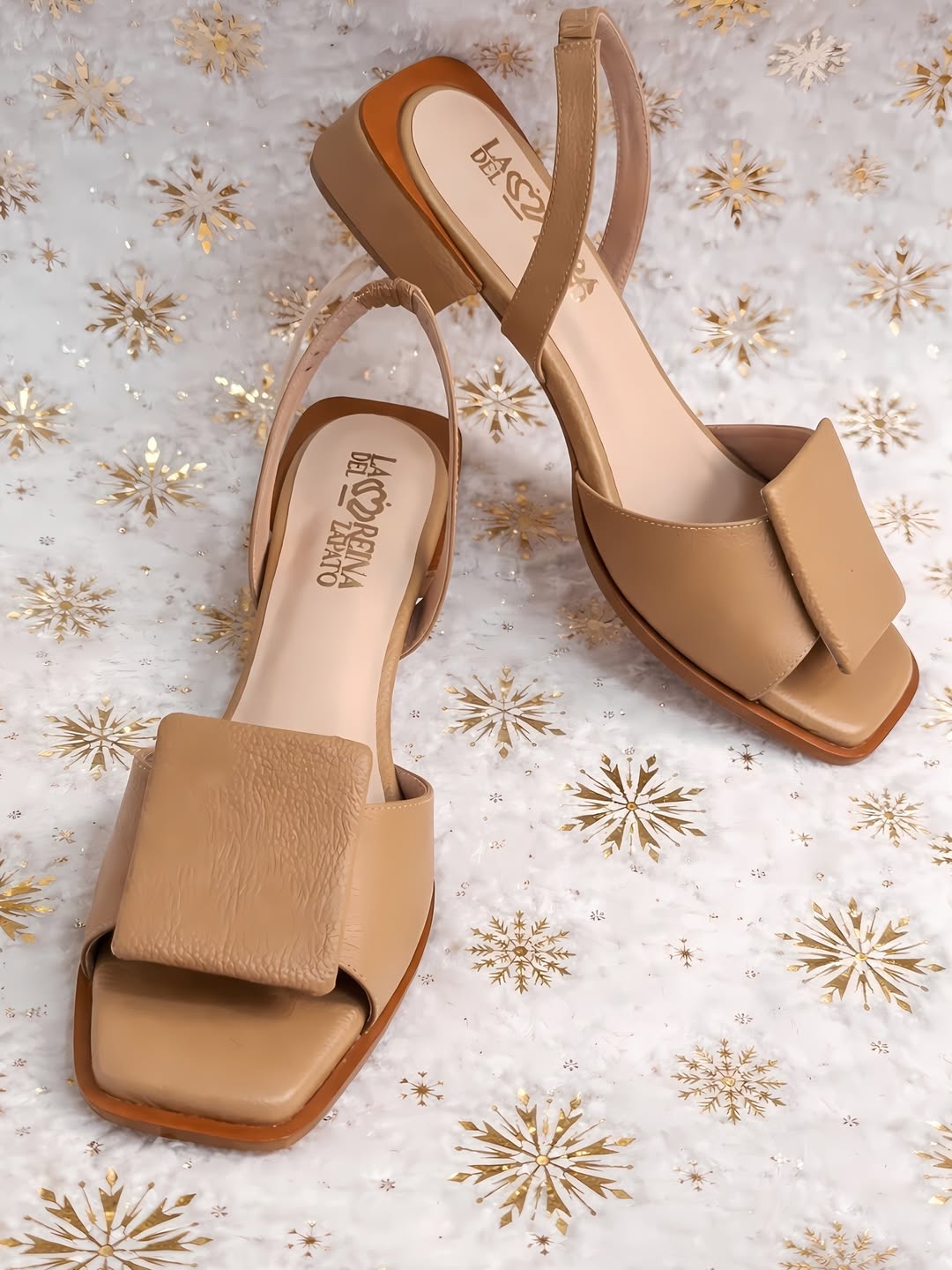 Women's Square-toe Low-heeled Sandals