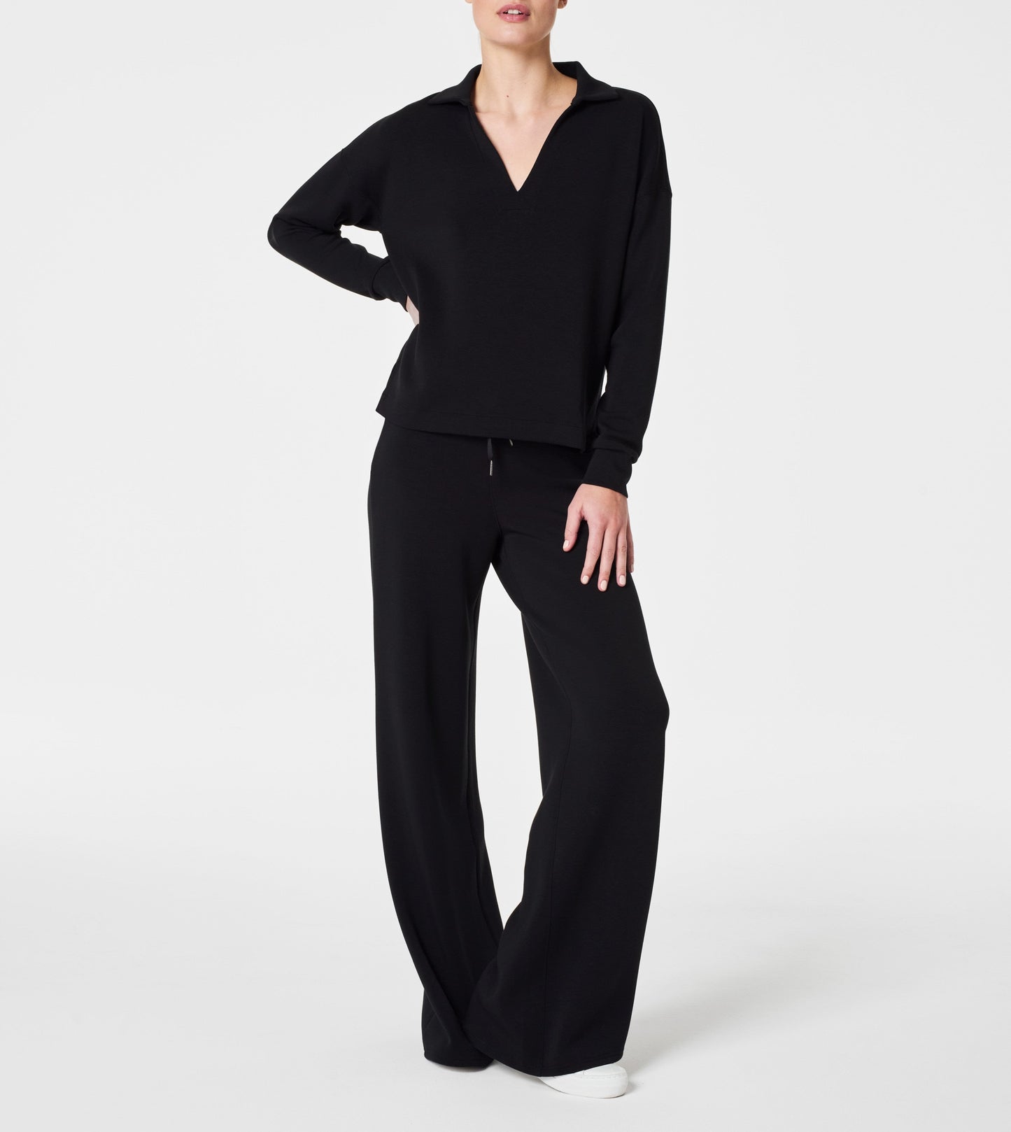 Women's Oversized Half Zip Two-piece Set
