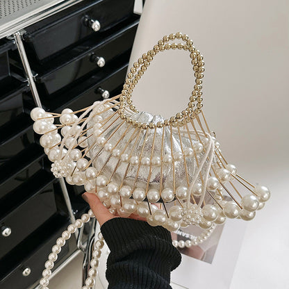 Vintage Pearl Tote Handbag