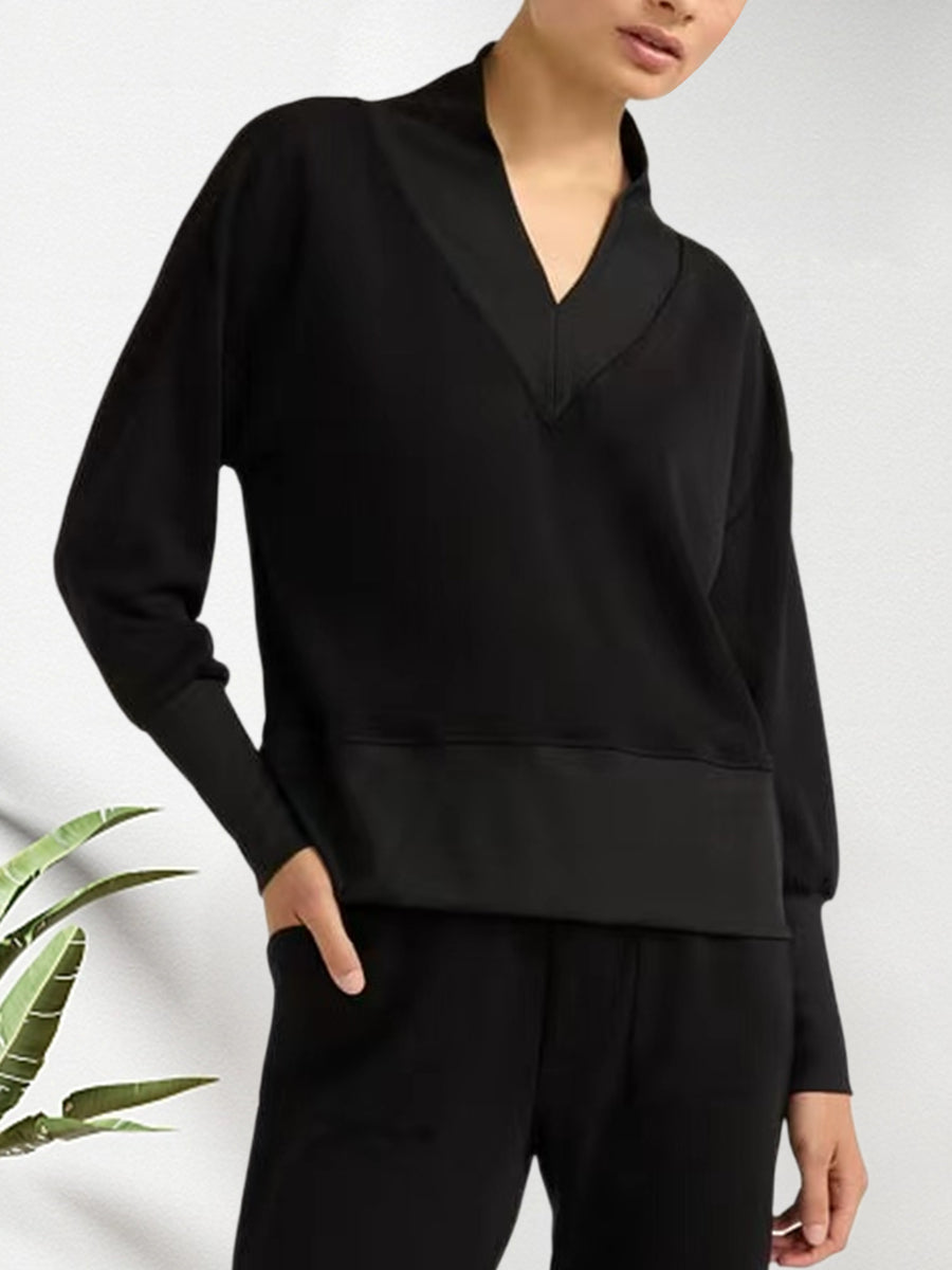 Women's Knitted V-neck Two-piece Set
