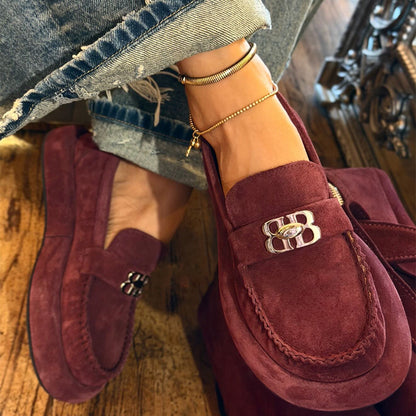 Round-toe Platform Loafers