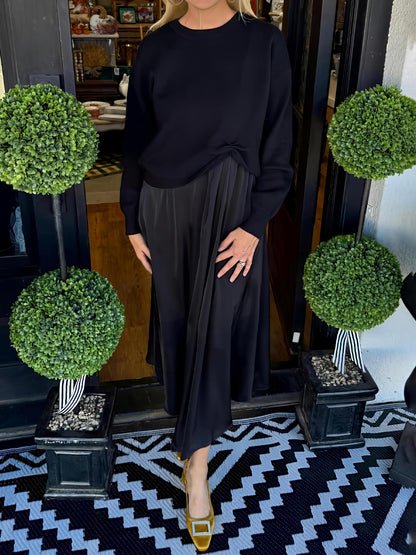 Round Neck Sweater & Tank Top Dress