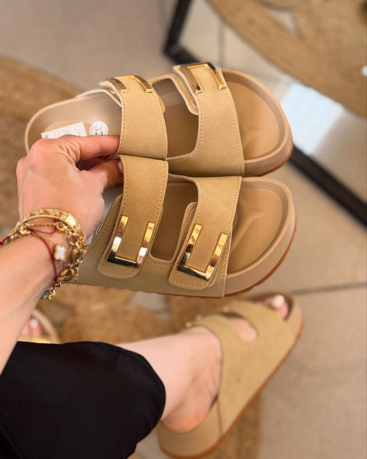 Women's Platform Lace-up Slippers