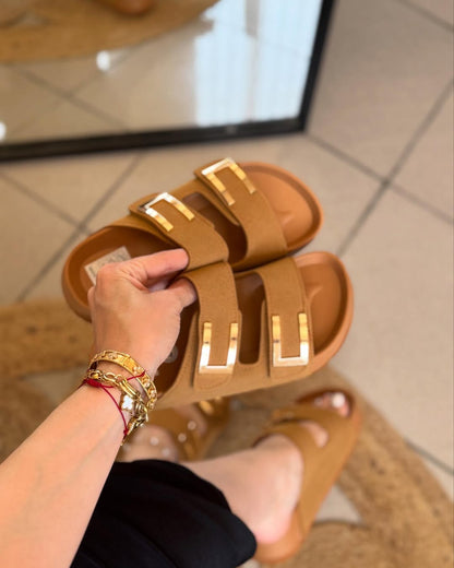 Women's Platform Lace-up Slippers