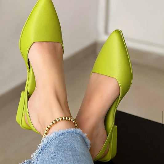 Chic Patent Low Heel Pumps