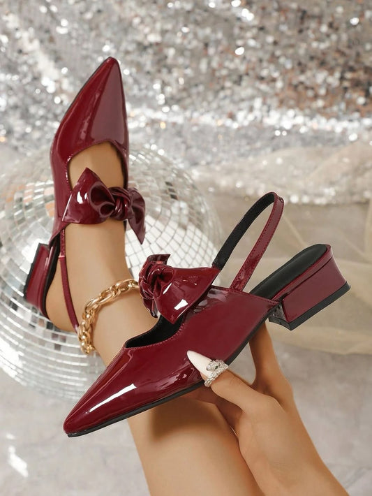 Women's Red Bow Sandals