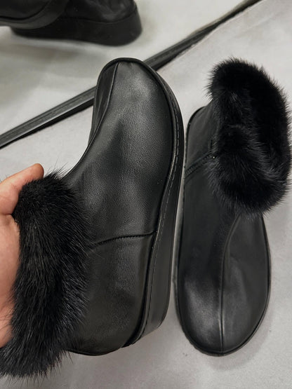 Plush Waterproof Snow Boots