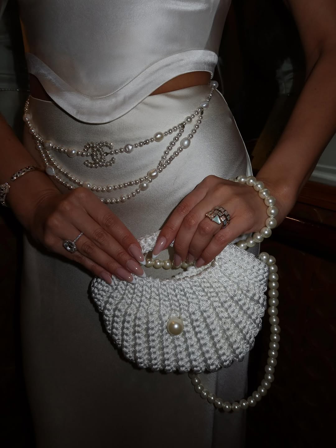 Pearl Woven Handbag