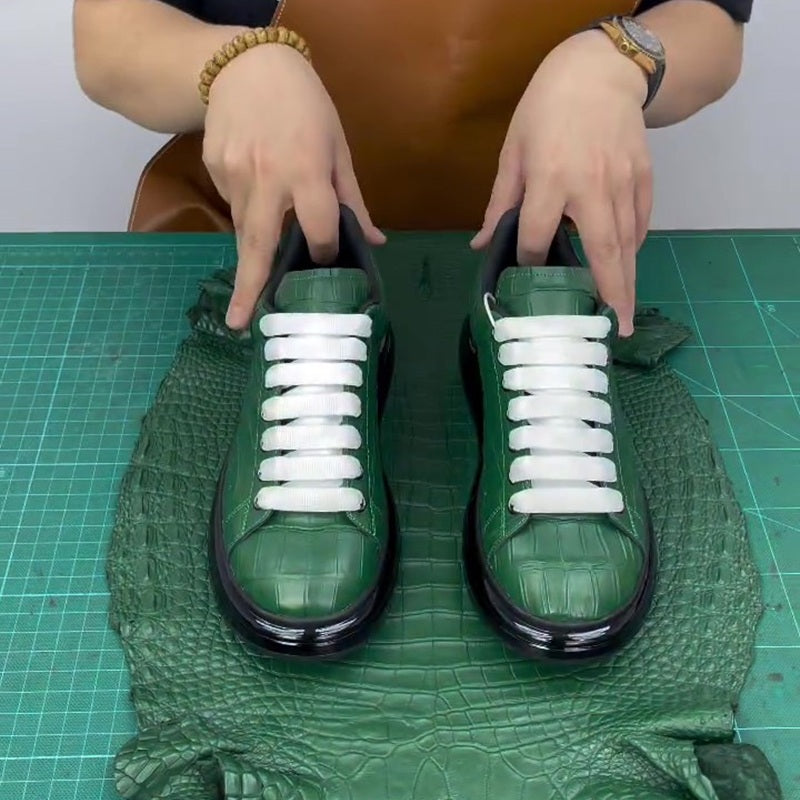 Green Alligator Sneakers