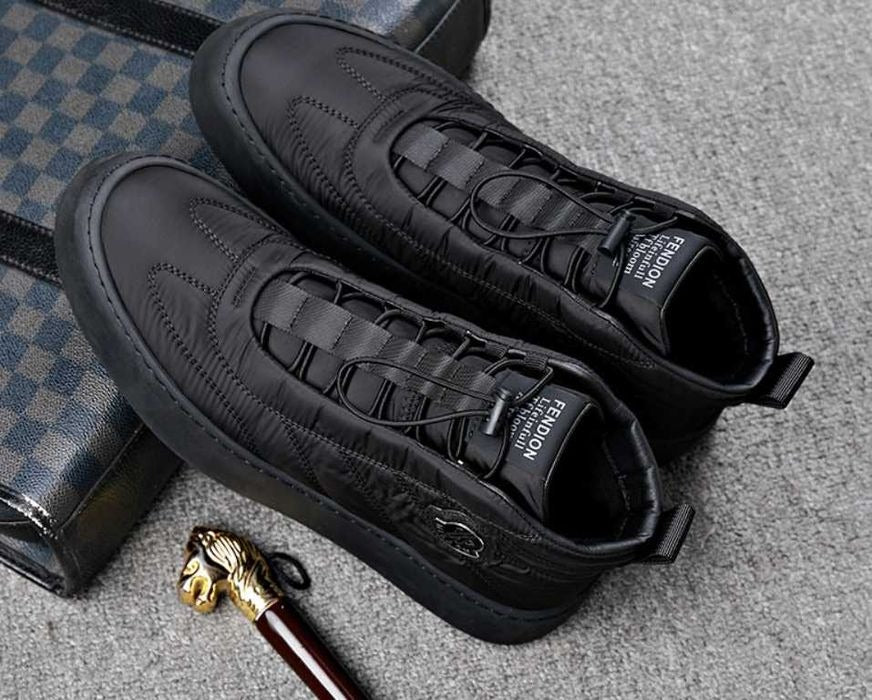 Men's Black High Snow Shoes