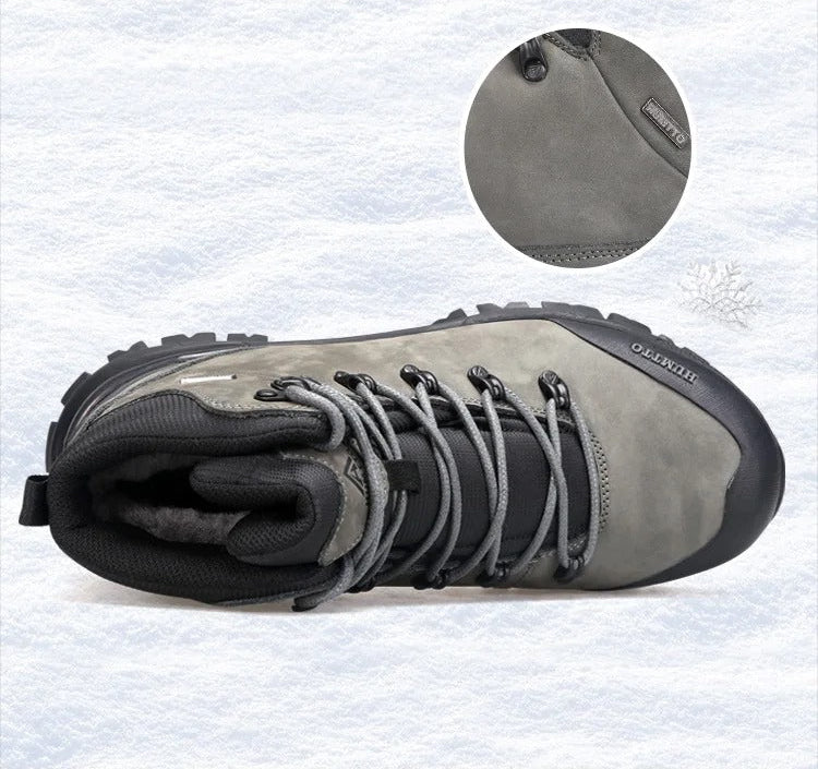Leather Hiking  Warm Outdoor Trekking Boots