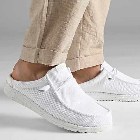 Wally Slip Stretch Sox White loafers