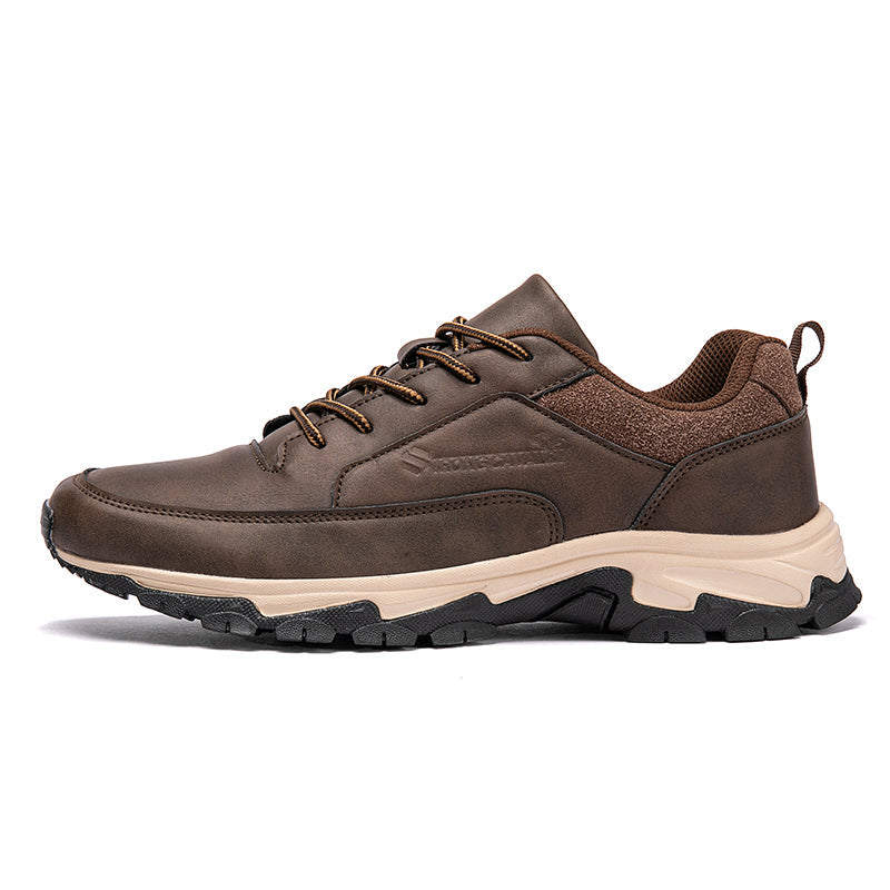 Men's Comfortable Genuine Leather Sneakers With Arch Support And Shock Absorption