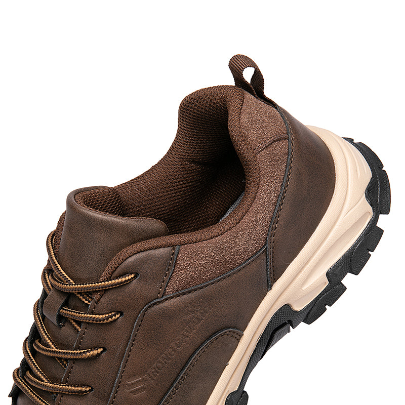 Men's Comfortable Genuine Leather Sneakers With Arch Support And Shock Absorption