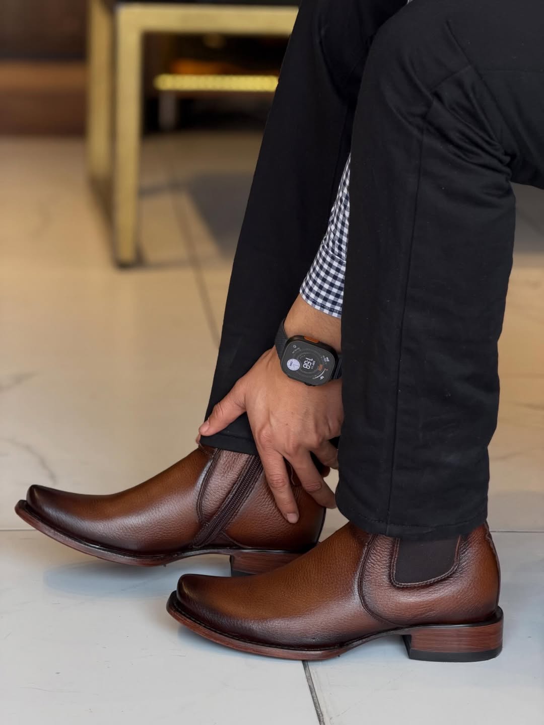 Handmade Buckskin Western Cowboy Boots