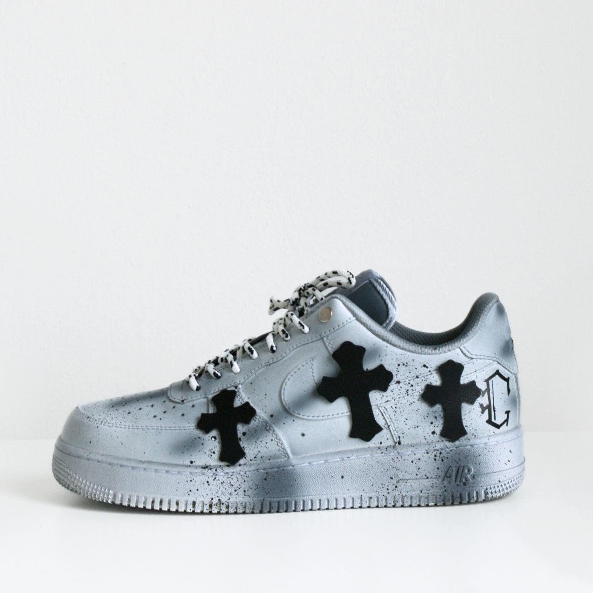 Distressed Graffiti Cross Sneakers