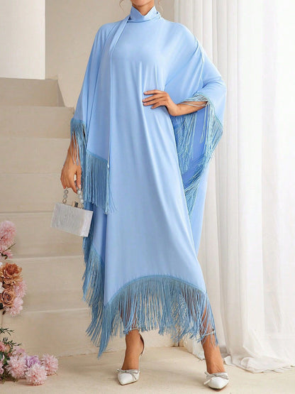 Elegant Fringed Maxi Dress