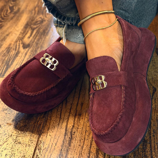 Round-toe Platform Loafers