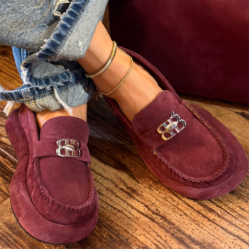 Round-toe Platform Loafers