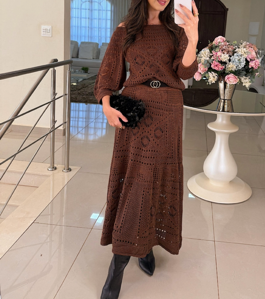 Comfy Brown Knitted Set