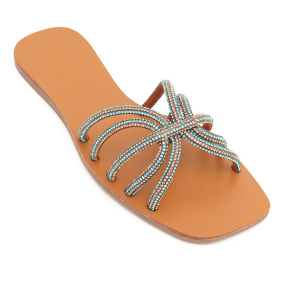 Rhinestone Sparkle Flat Slippers