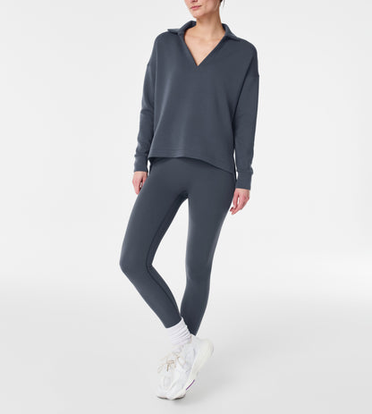 Women's Oversized Half Zip Two-piece Set