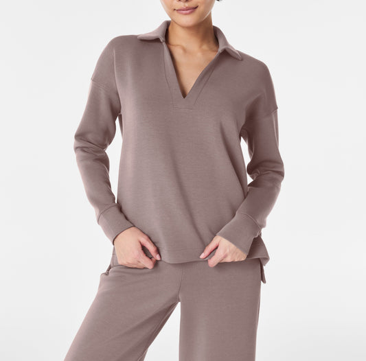 Women's Oversized Half Zip Two-piece Set